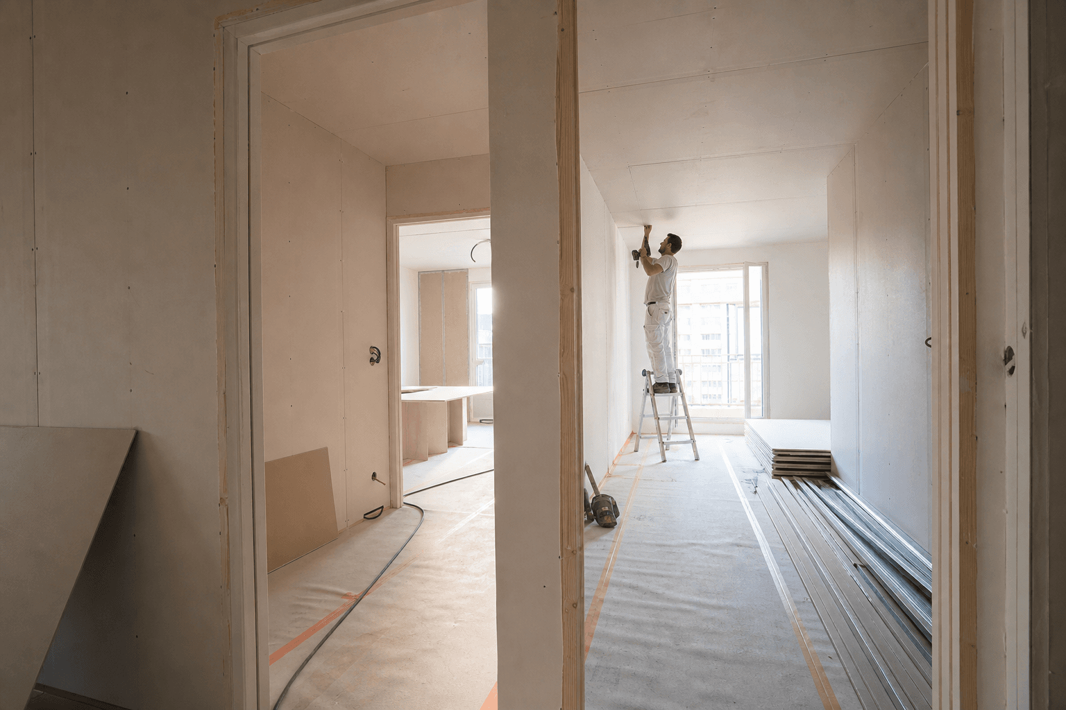 Rénovation intérieure à Marseille : placo, cloisons, faux plafonds et isolation