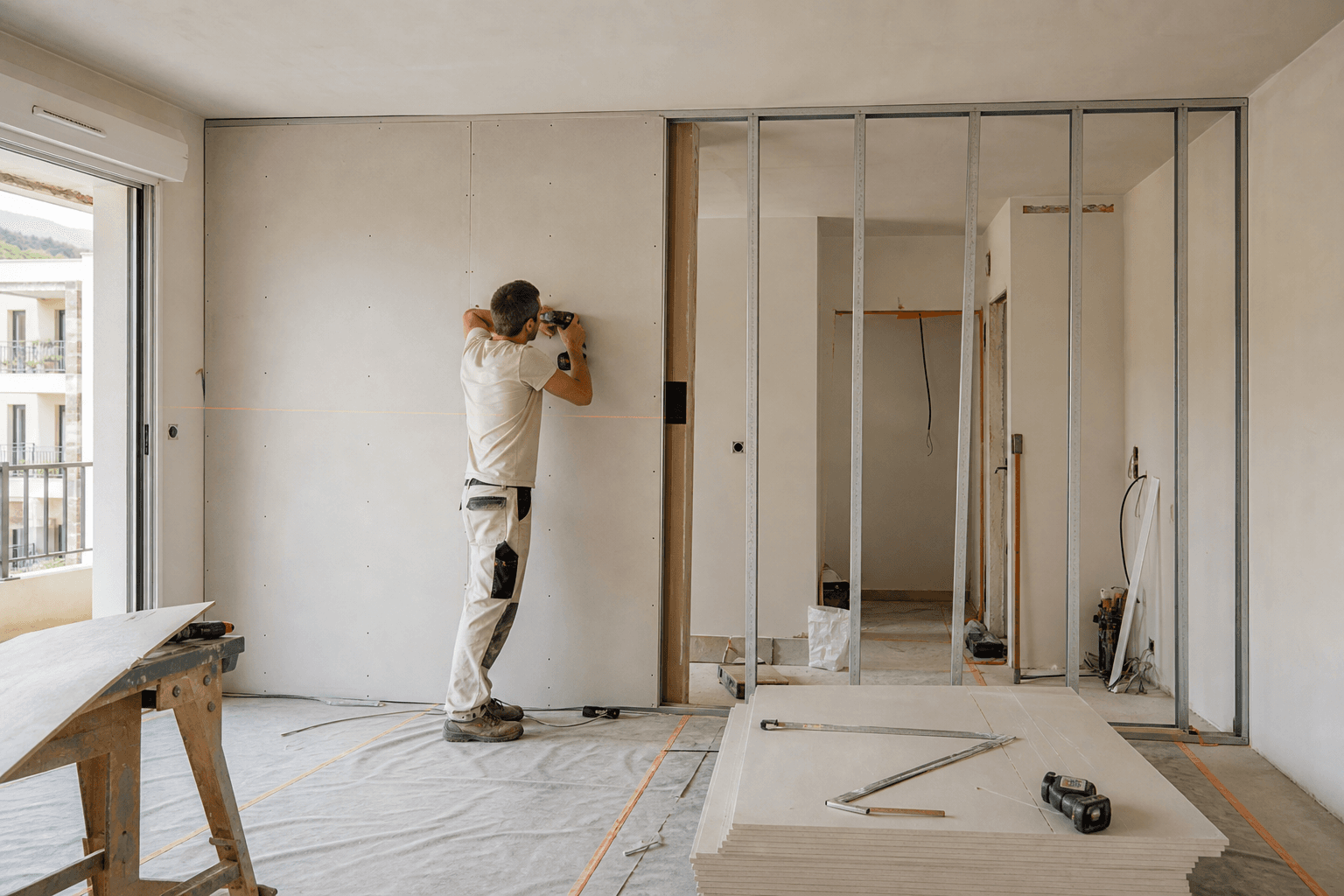 Pose de placo & cloisons sèches
